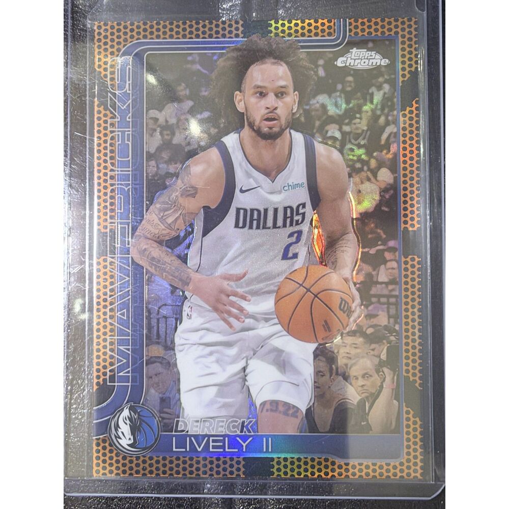 2025-26 Topps Chrome Dereck Lively II Refractor Parallel #72 Mavericks